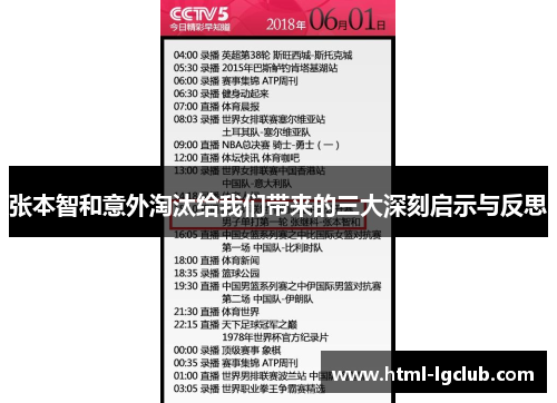 张本智和意外淘汰给我们带来的三大深刻启示与反思